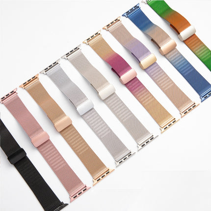 Milan Fold Buckle Metal Watch Band, For Apple Watch Series 8&7 45mm, For Apple Watch Series 8&7 41mm - DealBuddy