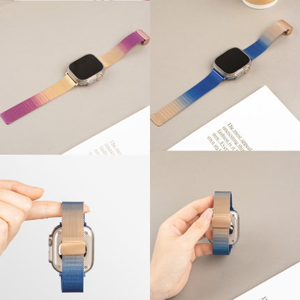 Milan Fold Buckle Metal Watch Band, For Apple Watch Series 8&7 45mm, For Apple Watch Series 8&7 41mm - DealBuddy