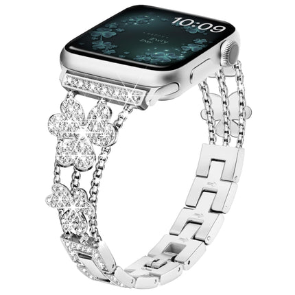 3-Leaf Clover Diamond Watch Band, For Apple Watch Series 8&7 45mm, For Apple Watch Series 8&7 41mm - DealBuddy