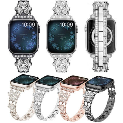3-Leaf Clover Diamond Watch Band, For Apple Watch Series 8&7 45mm, For Apple Watch Series 8&7 41mm - DealBuddy