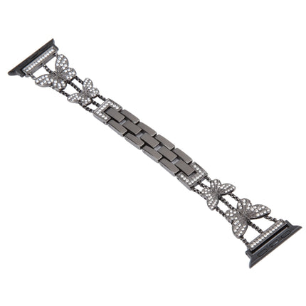 Butterfly Metal Diamond Watch Band, For Apple Watch Series 8&7 45mm, For Apple Watch Series 8&7 41mm - DealBuddy