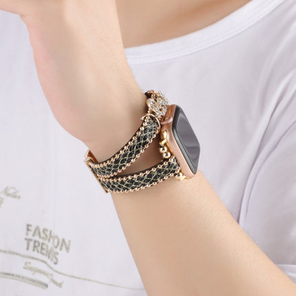 LOVE Leather Chain Watch Band, For Apple Watch Series 8&7 45mm, For Apple Watch Series 8&7 41mm - DealBuddy