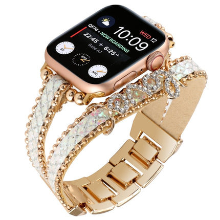 LOVE Leather Chain Watch Band, For Apple Watch Series 8&7 45mm, For Apple Watch Series 8&7 41mm - DealBuddy