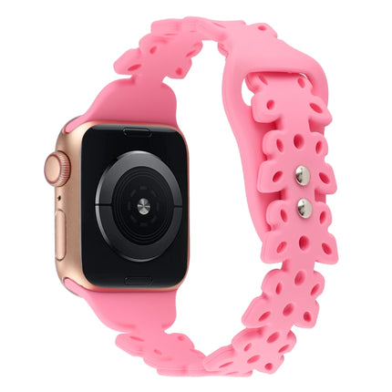 Butterfly Hollow Silicone Watch Band, For Apple Watch Series 8&7 45mm, For Apple Watch Series 8&7 41mm - DealBuddy