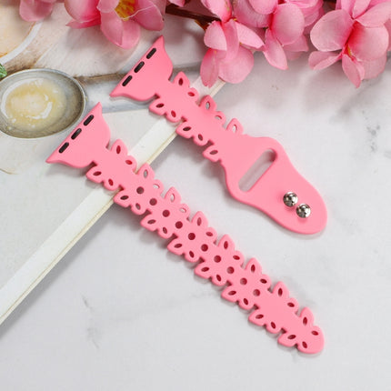 Butterfly Hollow Silicone Watch Band, For Apple Watch Series 8&7 45mm, For Apple Watch Series 8&7 41mm - DealBuddy