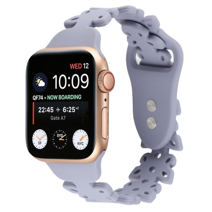 Butterfly Hollow Silicone Watch Band, For Apple Watch Series 8&7 45mm, For Apple Watch Series 8&7 41mm - DealBuddy