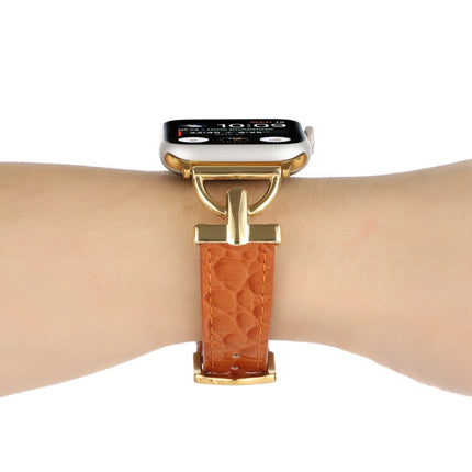 D-Buckle Cocodile Genuine Leather Watch Band, For Apple Watch Series 8&7 45mm, For Apple Watch Series 8&7 41mm - DealBuddy