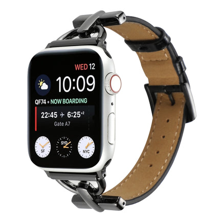 D-Buckle Cocodile Genuine Leather Watch Band, For Apple Watch Series 8&7 45mm, For Apple Watch Series 8&7 41mm - DealBuddy