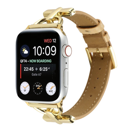 D-Buckle Cocodile Genuine Leather Watch Band, For Apple Watch Series 8&7 45mm, For Apple Watch Series 8&7 41mm - DealBuddy