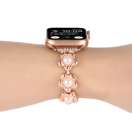 Flower Bracelet Metal Watch Band, For Apple Watch Series 8&7 45mm, For Apple Watch Series 8&7 41mm - DealBuddy