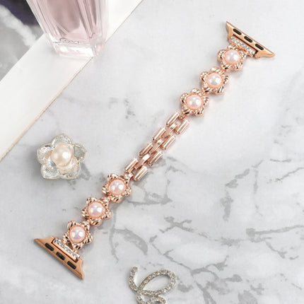 Flower Bracelet Metal Watch Band, For Apple Watch Series 8&7 45mm, For Apple Watch Series 8&7 41mm - DealBuddy