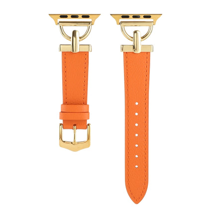 D-Buckle Plain Genuine Leather Watch Band, For Apple Watch Series 8&7 45mm, For Apple Watch Series 8&7 41mm - DealBuddy