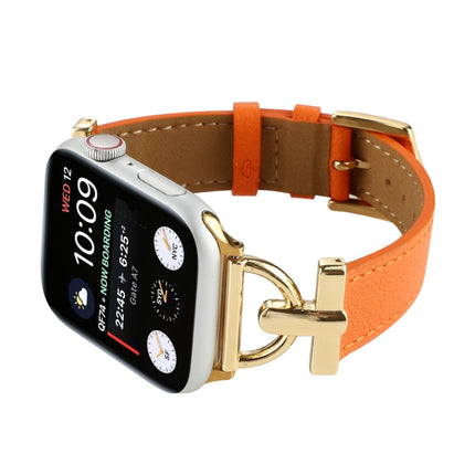 D-Buckle Plain Genuine Leather Watch Band, For Apple Watch Series 8&7 45mm, For Apple Watch Series 8&7 41mm - DealBuddy