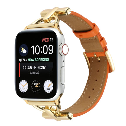 D-Buckle Plain Genuine Leather Watch Band, For Apple Watch Series 8&7 45mm, For Apple Watch Series 8&7 41mm - DealBuddy