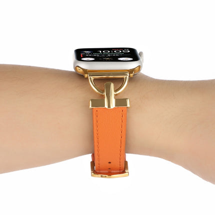 D-Buckle Plain Genuine Leather Watch Band, For Apple Watch Series 8&7 45mm, For Apple Watch Series 8&7 41mm - DealBuddy
