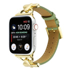 D-Buckle Plain Genuine Leather Watch Band, For Apple Watch Series 8&7 45mm, For Apple Watch Series 8&7 41mm - DealBuddy