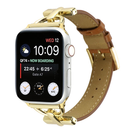 D-Buckle Plain Genuine Leather Watch Band, For Apple Watch Series 8&7 45mm, For Apple Watch Series 8&7 41mm - DealBuddy