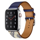 Silk Screen Pattern Leather Watchband, For Apple Watch Series 7 41mm / 6 & SE & 5 & 4 40mm / 3 & 2 & 1 38mm, For Apple Watch Series 8&7 41mm / SE 2&6&SE&5&4 40mm / 3&2&1 38mm - DealBuddy
