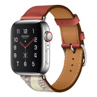 Silk Screen Pattern Leather Watchband, For Apple Watch Series 7 41mm / 6 & SE & 5 & 4 40mm / 3 & 2 & 1 38mm, For Apple Watch Series 8&7 41mm / SE 2&6&SE&5&4 40mm / 3&2&1 38mm - DealBuddy
