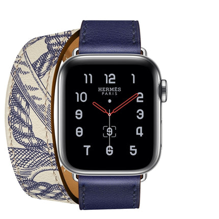 Silk Screen Pattern Leather Watchband, For Apple Watch Series 7 41mm / 6 & SE & 5 & 4 40mm / 3 & 2 & 1 38mm, For Apple Watch Ultra 49mm / Series 8&7 45mm / SE 2&6&SE&5&4 44mm / 3&2&1 42mm, For Apple Watch Series 8&7 41mm / SE 2&6&SE&5&4 40mm / 3&2&1 38... - DealBuddy