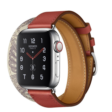 Silk Screen Pattern Leather Watchband, For Apple Watch Series 7 41mm / 6 & SE & 5 & 4 40mm / 3 & 2 & 1 38mm, For Apple Watch Ultra 49mm / Series 8&7 45mm / SE 2&6&SE&5&4 44mm / 3&2&1 42mm, For Apple Watch Series 8&7 41mm / SE 2&6&SE&5&4 40mm / 3&2&1 38... - DealBuddy