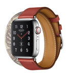 For Apple Watch Series 7 45mm / 6 & SE & 5 & 4 44mm / 3 & 2 & 1 42mm / Brick Red