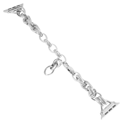 Metal Ripple Twist Chain Watch Band, For Apple Watch Ultra 49mm / Series 8&7 45mm / SE 2&6&SE&5&4 44mm / 3&2&1 42mm, For Apple Watch Series 8&7 41mm / SE 2&6&SE&5&4 40mm / 3&2&1 38mm - DealBuddy