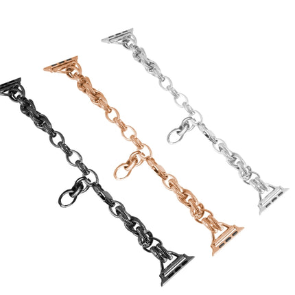 Metal Ripple Twist Chain Watch Band, For Apple Watch Ultra 49mm / Series 8&7 45mm / SE 2&6&SE&5&4 44mm / 3&2&1 42mm, For Apple Watch Series 8&7 41mm / SE 2&6&SE&5&4 40mm / 3&2&1 38mm - DealBuddy