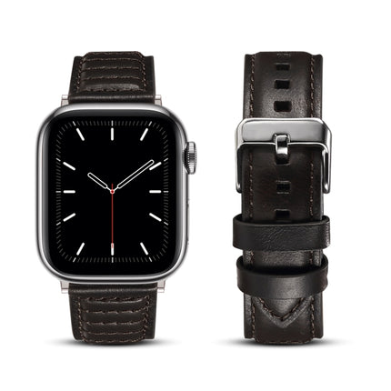Oil Wax Genuine Leather Watch Band, For Apple Watch Ultra 49mm / Series 8&7 45mm / SE 2&6&SE&5&4 44mm / 3&2&1 42mm, For Apple Watch Series 8&7 41mm / SE 2&6&SE&5&4 40mm / 3&2&1 38mm - DealBuddy