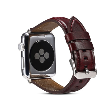 Oil Wax Genuine Leather Watch Band, For Apple Watch Ultra 49mm / Series 8&7 45mm / SE 2&6&SE&5&4 44mm / 3&2&1 42mm, For Apple Watch Series 8&7 41mm / SE 2&6&SE&5&4 40mm / 3&2&1 38mm - DealBuddy