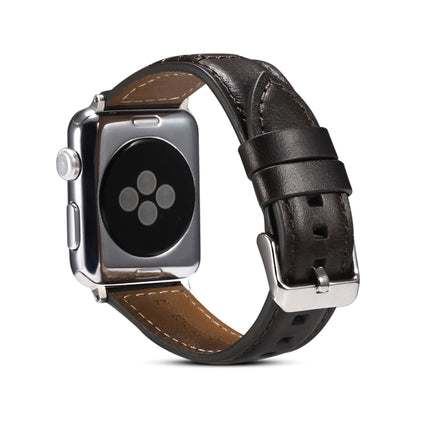 Oil Wax Genuine Leather Watch Band, For Apple Watch Ultra 49mm / Series 8&7 45mm / SE 2&6&SE&5&4 44mm / 3&2&1 42mm, For Apple Watch Series 8&7 41mm / SE 2&6&SE&5&4 40mm / 3&2&1 38mm - DealBuddy