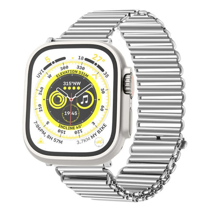 Chain Buckle Stainless Steel Watch Band, For Apple Watch Ultra 49mm / Series 8&7 45mm / SE 2&6&SE&5&4 44mm / 3&2&1 42mm, For Apple Watch Series 8&7 41mm / SE 2&6&SE&5&4 40mm / 3&2&1 38mm - DealBuddy
