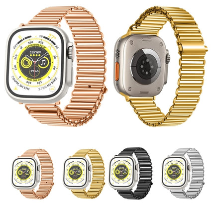 Chain Buckle Stainless Steel Watch Band, For Apple Watch Ultra 49mm / Series 8&7 45mm / SE 2&6&SE&5&4 44mm / 3&2&1 42mm, For Apple Watch Series 8&7 41mm / SE 2&6&SE&5&4 40mm / 3&2&1 38mm - DealBuddy