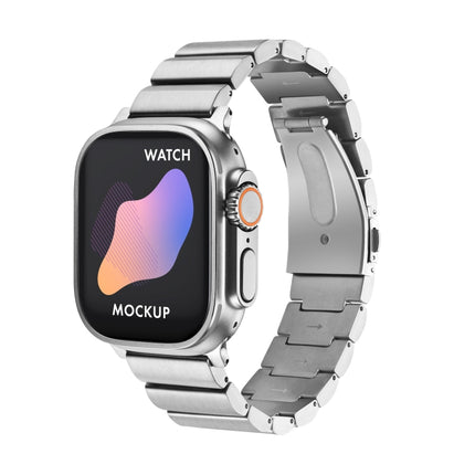 Flat Buckle Titanium Alloy Watch Band, For Apple Watch Ultra 49mm / Series 8&7 45mm / SE 2&6&SE&5&4 44mm / 3&2&1 42mm, For Apple Watch Series 8&7 41mm / SE 2&6&SE&5&4 40mm / 3&2&1 38mm - DealBuddy