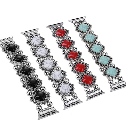 Retro Pine Stone Metal Watch Band, For Apple Watch Ultra 49mm / Series 8&7 45mm / SE 2&6&SE&5&4 44mm / 3&2&1 42mm, For Apple Watch Series 8&7 41mm / SE 2&6&SE&5&4 40mm / 3&2&1 38mm - DealBuddy