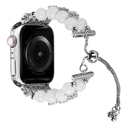 Double Row Beads Telescopic Chain Watch Band, For Apple Watch Ultra 49mm / Series 8&7 45mm / SE 2&6&SE&5&4 44mm / 3&2&1 42mm, For Apple Watch Series 8&7 41mm / SE 2&6&SE&5&4 40mm / 3&2&1 38mm - DealBuddy