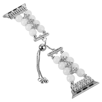 Double Row Beads Telescopic Chain Watch Band, For Apple Watch Ultra 49mm / Series 8&7 45mm / SE 2&6&SE&5&4 44mm / 3&2&1 42mm, For Apple Watch Series 8&7 41mm / SE 2&6&SE&5&4 40mm / 3&2&1 38mm - DealBuddy