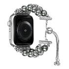 Double Row Beads Telescopic Chain Watch Band, For Apple Watch Ultra 49mm / Series 8&7 45mm / SE 2&6&SE&5&4 44mm / 3&2&1 42mm, For Apple Watch Series 8&7 41mm / SE 2&6&SE&5&4 40mm / 3&2&1 38mm - DealBuddy