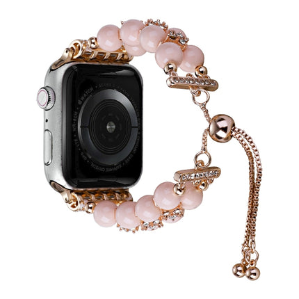 Double Row Beads Telescopic Chain Watch Band, For Apple Watch Ultra 49mm / Series 8&7 45mm / SE 2&6&SE&5&4 44mm / 3&2&1 42mm, For Apple Watch Series 8&7 41mm / SE 2&6&SE&5&4 40mm / 3&2&1 38mm - DealBuddy