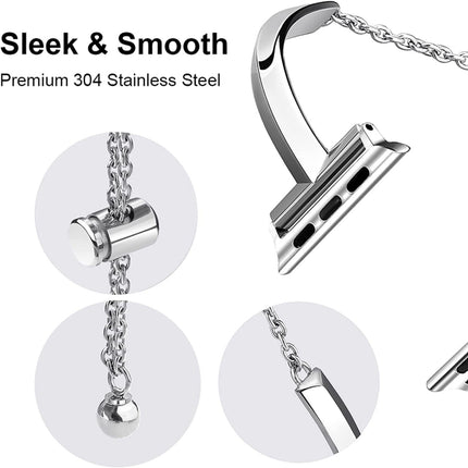 Stainless Steel Bracelet Watch Band, For Apple Watch Ultra 49mm / Series 8&7 45mm / SE 2&6&SE&5&4 44mm / 3&2&1 42mm, For Apple Watch Series 8&7 41mm / SE 2&6&SE&5&4 40mm / 3&2&1 38mm - DealBuddy