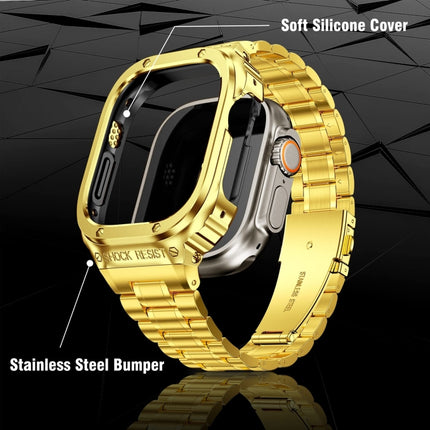 Metal Integrated Watch Protective Case, For Apple Watch Series SE 2025&6&SE&5&4 44mm, For Apple Watch Ultra 3 / 2 / 1 49mm, For Apple Watch Series 9 / 8 / 7 45mm - DealBuddy