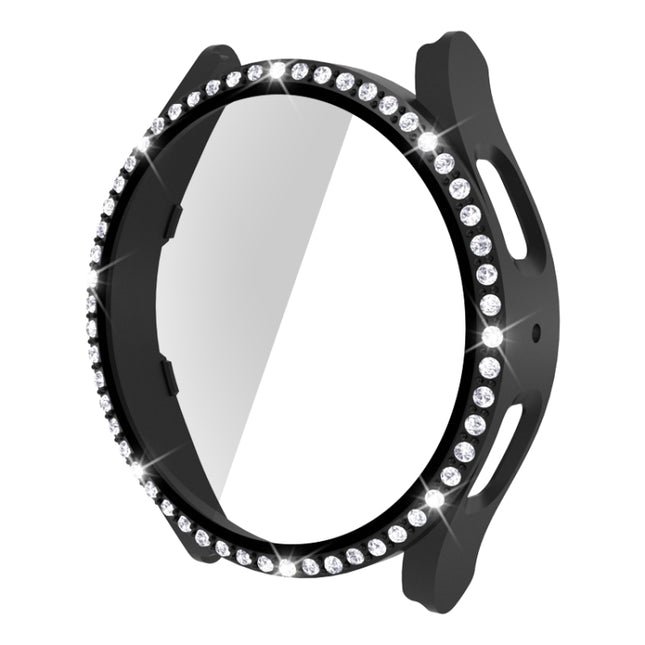 Single Row Diamond PC + Tempered Glass Watch Case, For Samsung Galaxy Watch5 44mm - DealBuddy