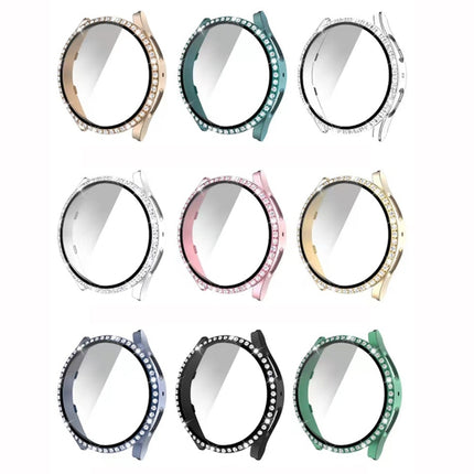 Single Row Diamond PC + Tempered Glass Watch Case, For Samsung Galaxy Watch5 44mm - DealBuddy