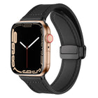 Magnetic Folding Silicone Leather Watch Band