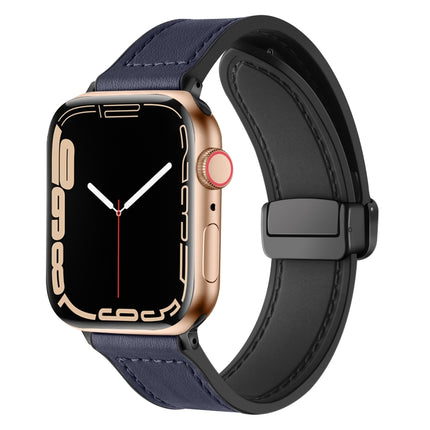 Magnetic Folding Silicone Leather Watch Band For Apple Watch Ultra 49mm / Series 8&7 45mm / SE 2&6&SE&5&4 44mm / 3&2&1 42mm, For Apple Watch Ultra 49mm - DealBuddy