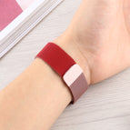 For Apple Watch Series 7 45mm / 6 & SE & 5 & 4 44mm / 3 & 2 & 1 42mm / Red+Rose Gold
