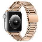 For Apple Watch Series 8&7 41mm / SE 2&6&SE&5&4 40mm / 3&2&1 38mm / Rose Gold+Silver
