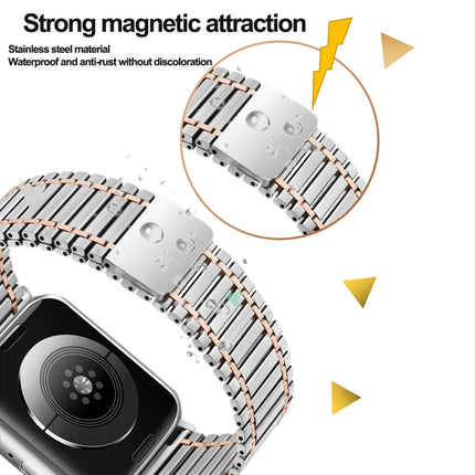 Chain Magnetic Stainless Steel Watch Band, For Apple Watch Series 8&7 41mm / SE 2&6&SE&5&4 40mm / 3&2&1 38mm, For Apple Watch Ultra 49mm / Series 8&7 45mm / SE 2&6&SE&5&4 44mm / 3&2&1 42mm - DealBuddy