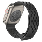 Magnetic Clasp Silicone Watch Band, For Apple Watch Series 8&7 41mm, For Apple Watch Series 8&7 45mm - DealBuddy