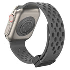 Magnetic Clasp Silicone Watch Band, For Apple Watch Series 8&7 41mm, For Apple Watch Series 8&7 45mm - DealBuddy